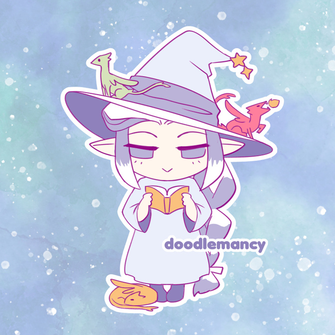 Sleepy Winter Witch Chibi (Original)