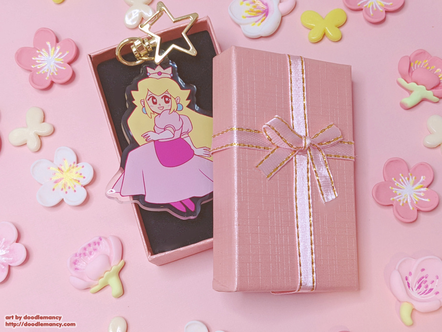 Floating Peach charm (Super Mario Bros.)