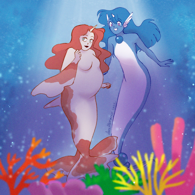 Mermay Goldine & Dragonair (Pokemon)