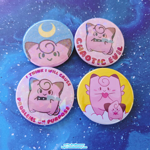 Clefairy Buttons (Pokemon)